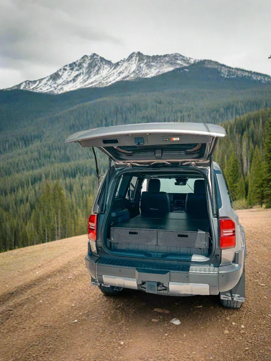 Land Cruiser 250 | Dual Drawer Storage System & Bed Platform | Toyota 2024+ LC250 Solid Wood Worx