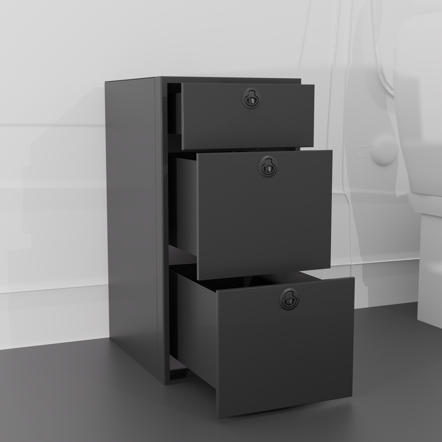 18" Three Drawer Base Cabinet Van Wife Components
