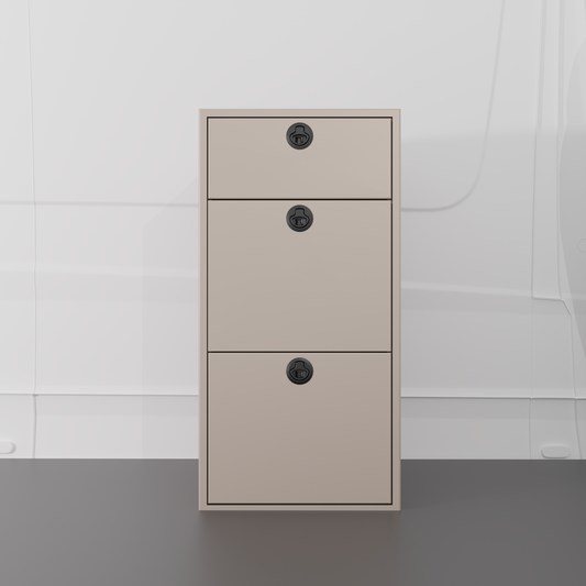 18" Three Drawer Base Cabinet Van Wife Components