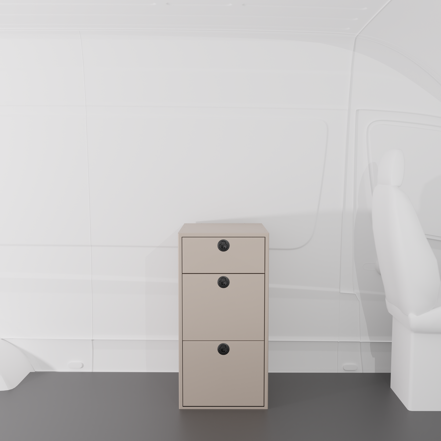 18" Three Drawer Base Cabinet Van Wife Components