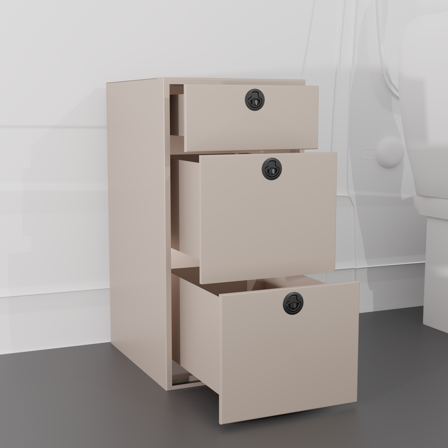 18" Three Drawer Base Cabinet Van Wife Components