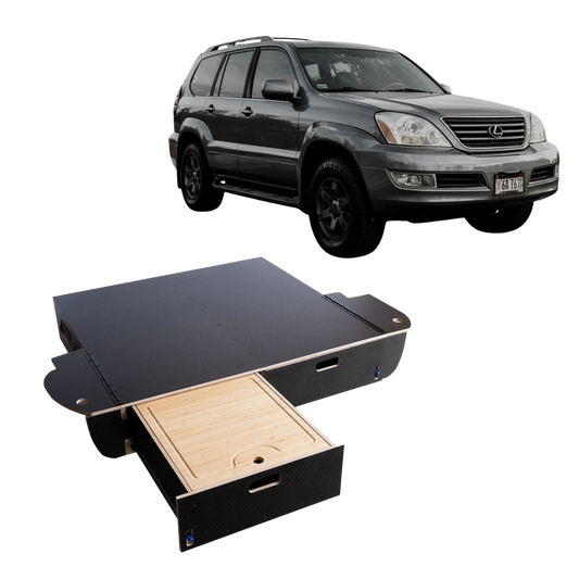 Lexus GX470 | Dual Drawer Storage System & Bed Platform | ( 2003–2009 ) Solid Wood Worx
