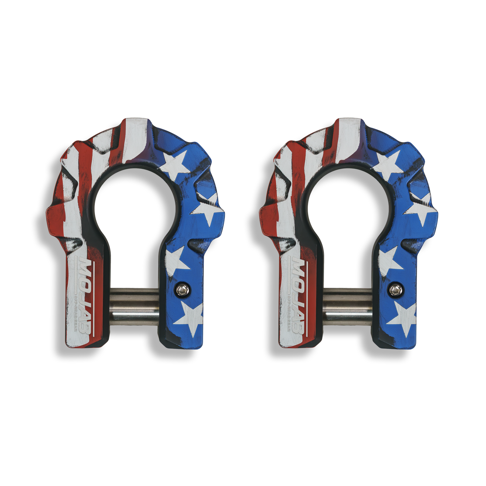 3/4'' Extreme duty Aluminum D-Shackle set (9T)-Ceramic coated (LIFETIME WARRANTY*) MOJAB OFFROAD
