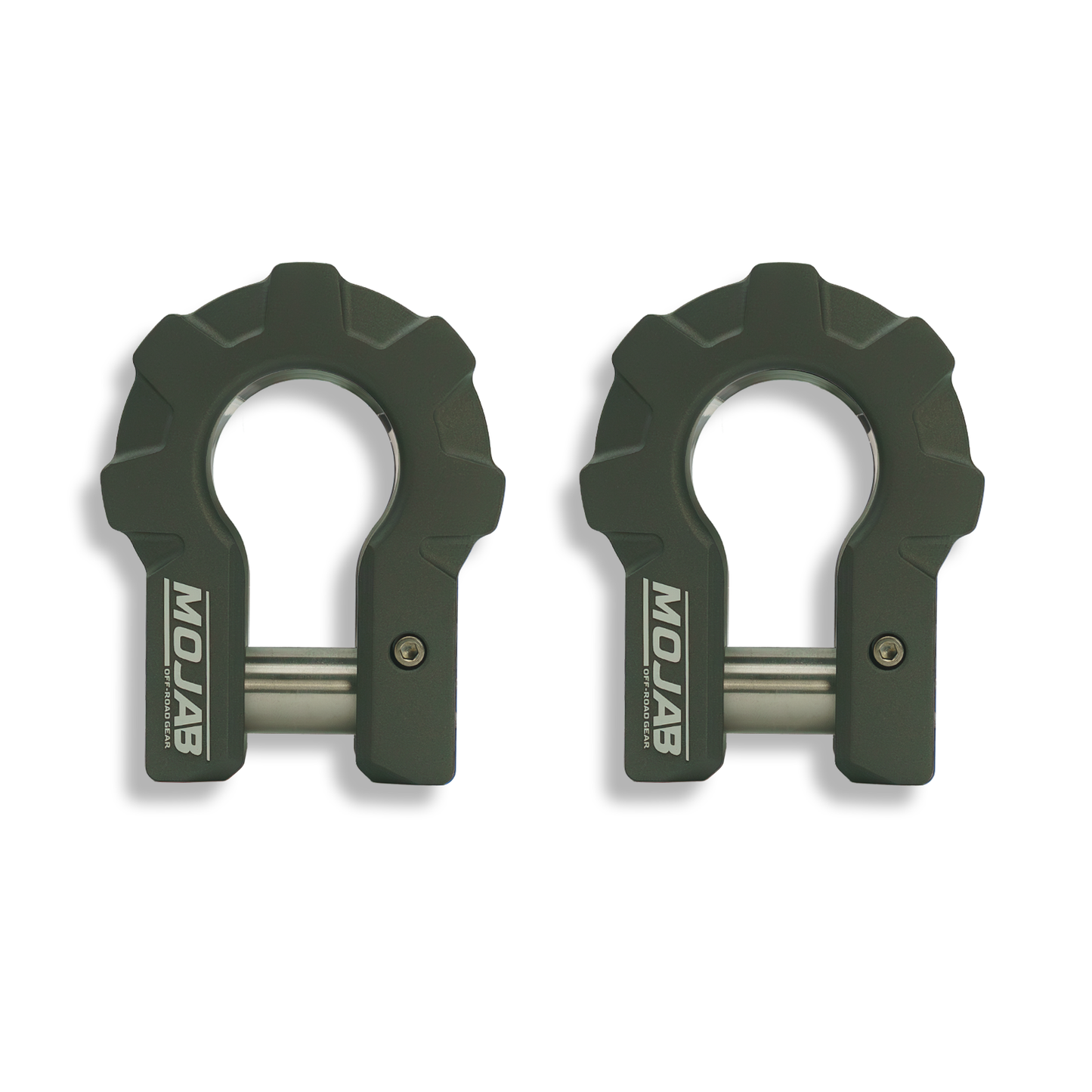 3/4'' Extreme duty Aluminum D-Shackle set (9T)-Ceramic coated (LIFETIME WARRANTY*) MOJAB OFFROAD