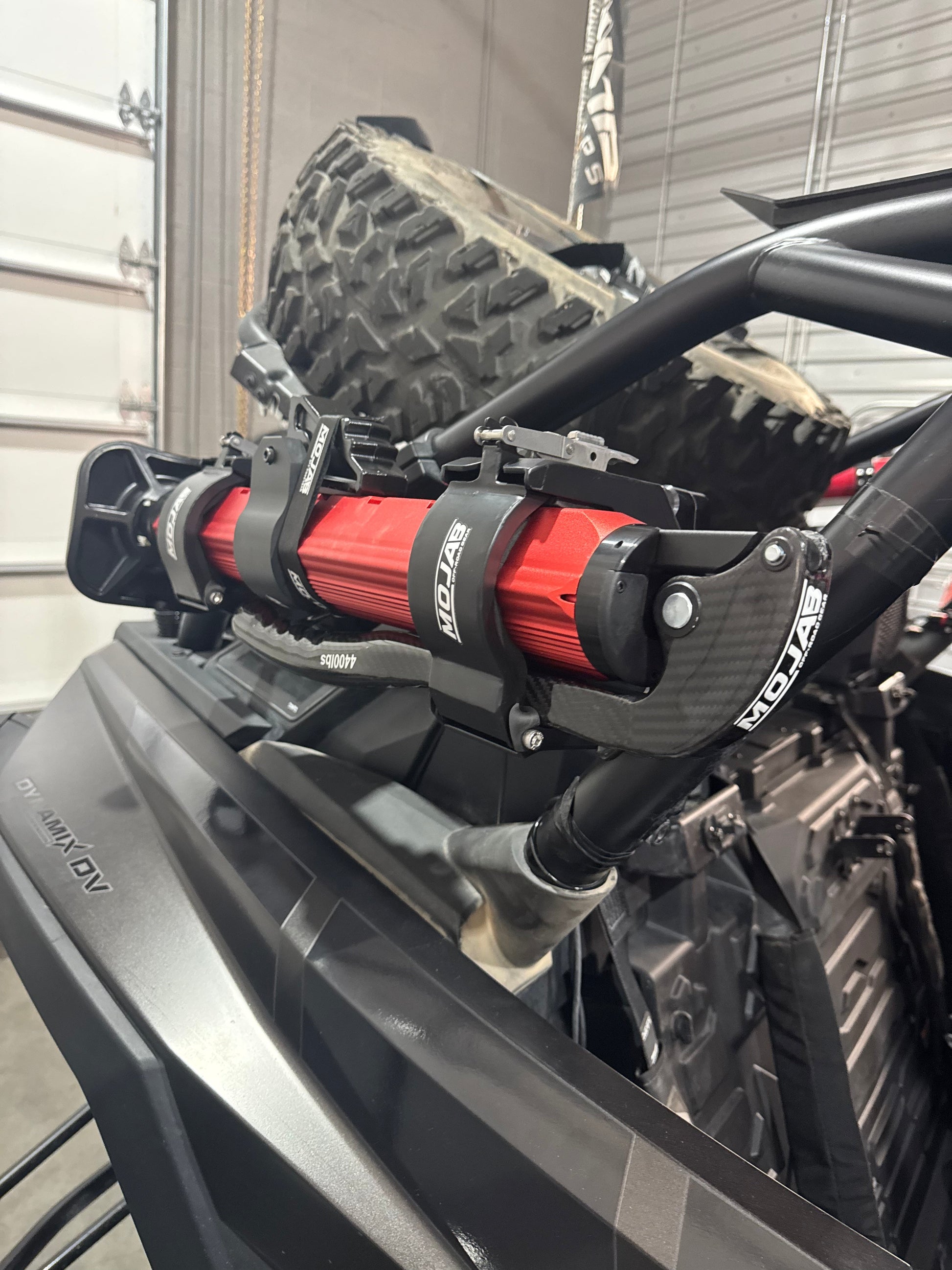 CarbonPro Compact Hydraulic Jack with Mounting Clamps MLH 40'' MOJAB OFFROAD