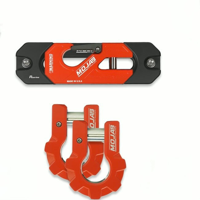 Color Matched Recessed Winch Shackle & Fairlead Kit + 3/4” Extreme Duty Aluminum Shackles (ceramic coated)lifetime warranty MOJAB OFFROAD