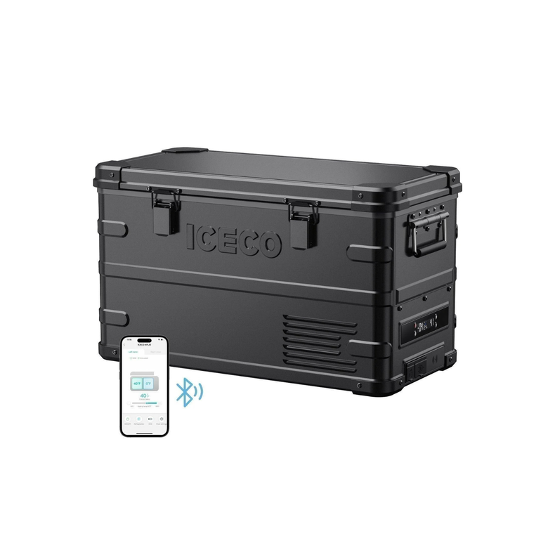 ICECO APL35 Dual Zone Aluminum 12V Portable Fridge Freezer - Black Inca Overland Outfitters