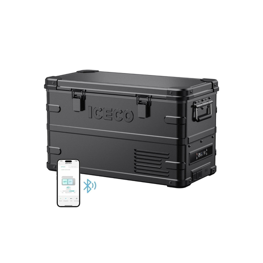 ICECO APL35 Dual Zone Aluminum 12V Portable Fridge Freezer - Black Inca Overland Outfitters