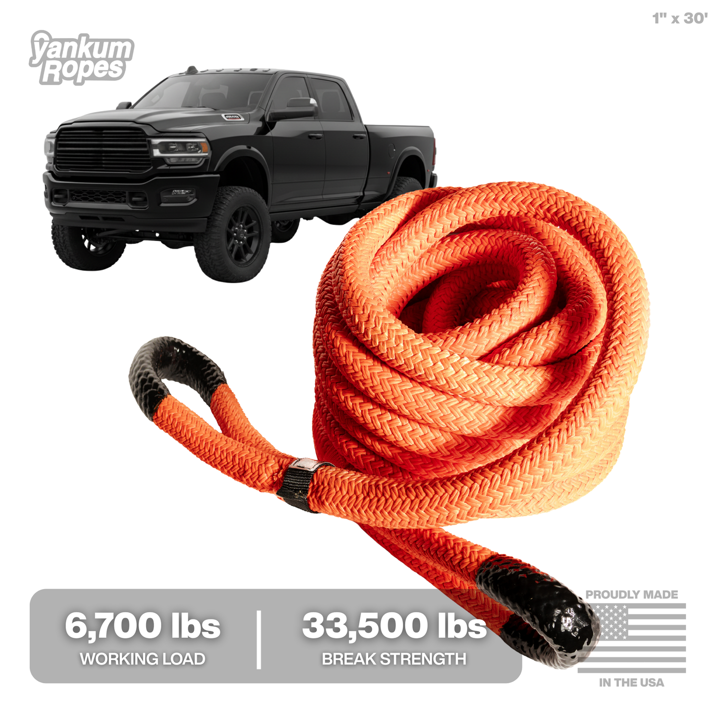 Hi-Vis Kinetic Recovery Rope