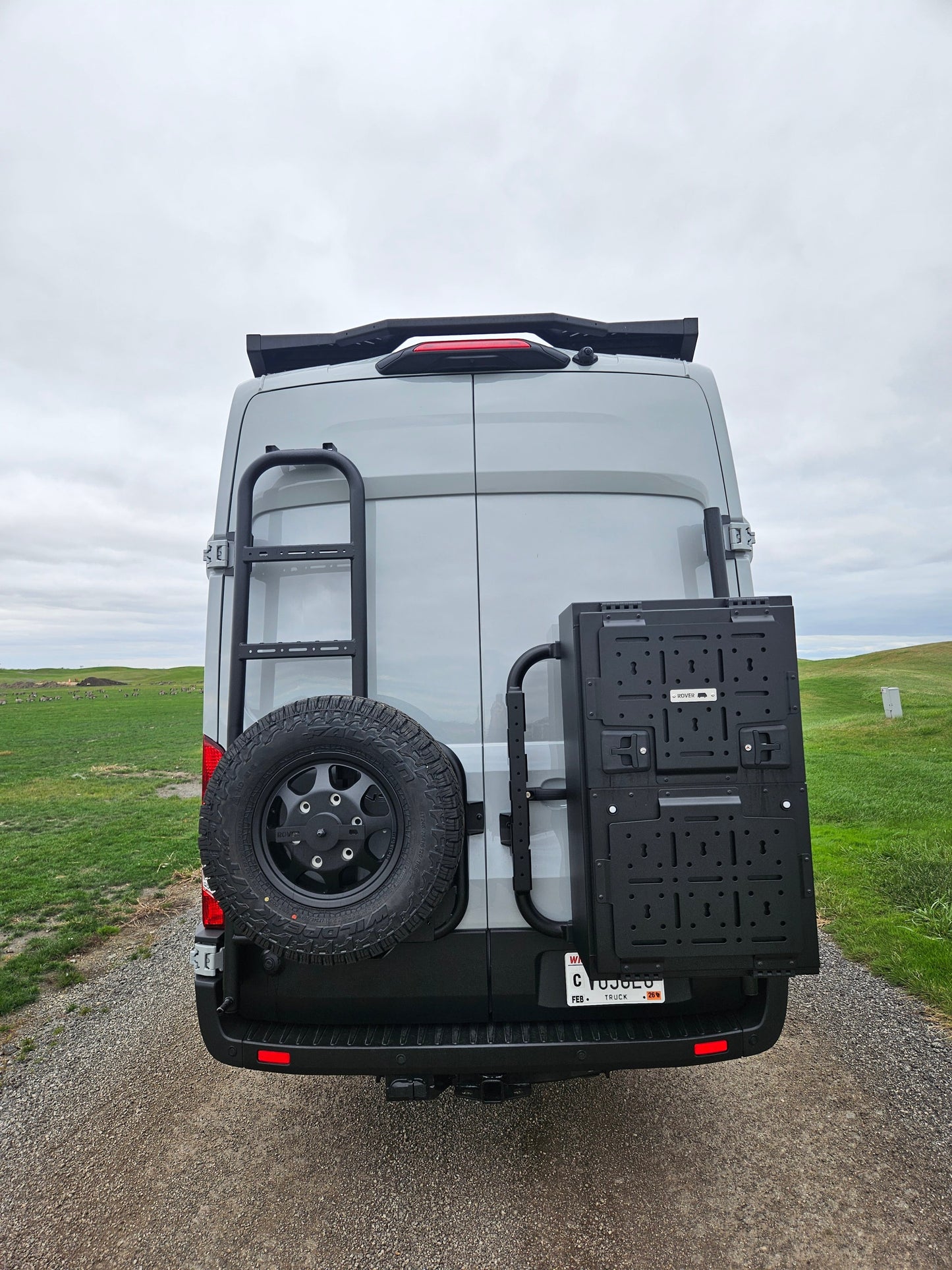 2025 Design Rover Vans Tire Carrier & Ladder Combo for Ford Transit