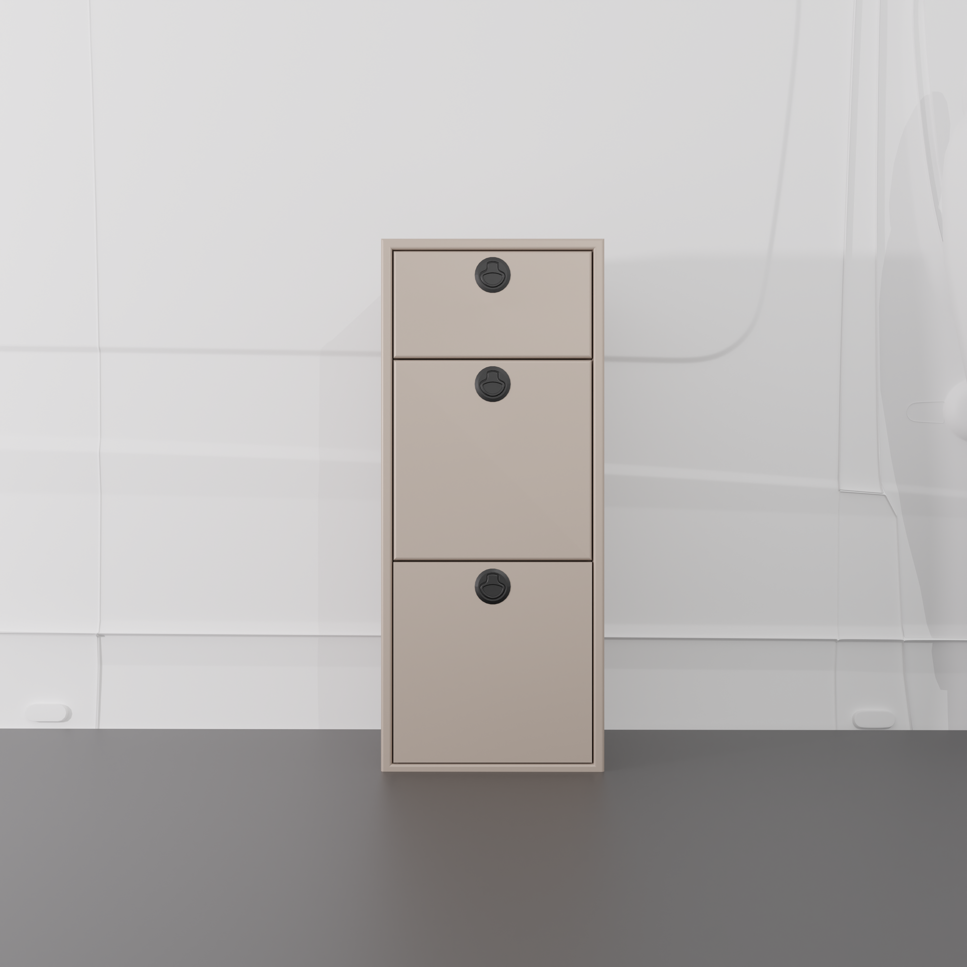 15" Three Drawer Base Cabinet: 15" Length x 18" Deep x 36" Height Van Wife Components
