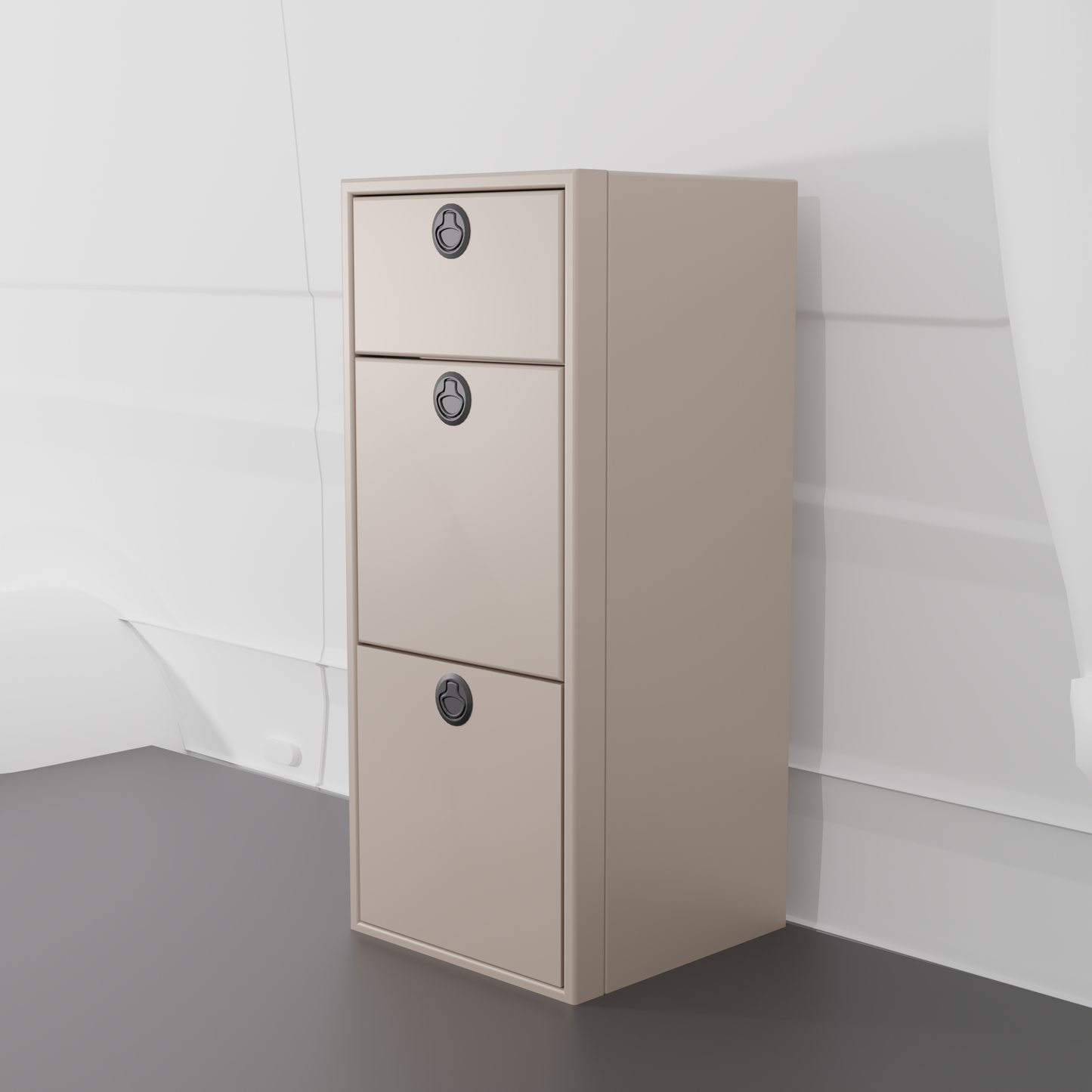 15" Three Drawer Base Cabinet: 15" Length x 18" Deep x 36" Height Van Wife Components