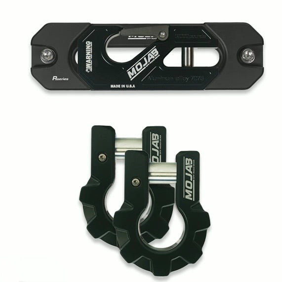 Color Matched Recessed Winch Shackle & Fairlead Kit + 3/4” Extreme Duty Aluminum Shackles (ceramic coated)lifetime warranty MOJAB OFFROAD