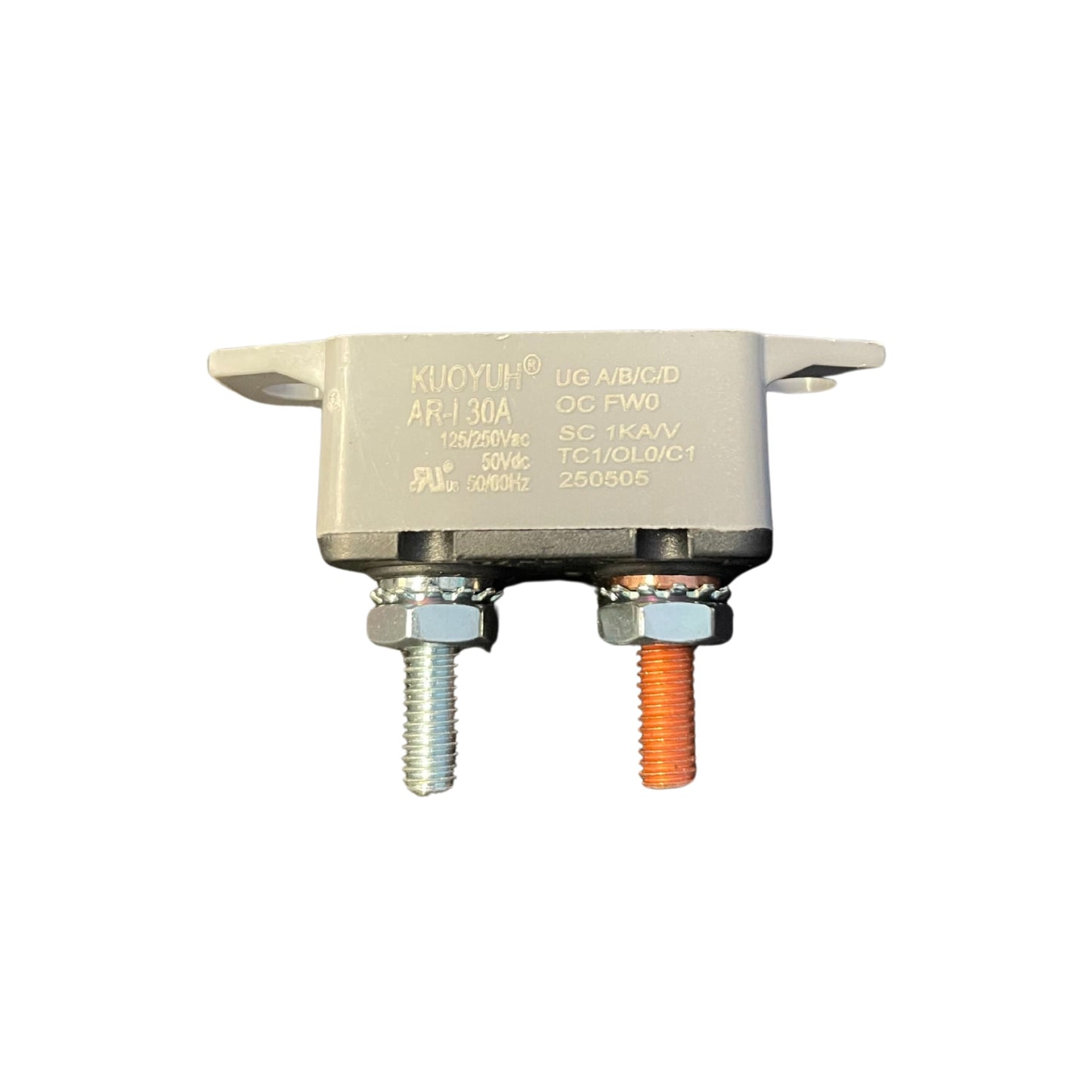 30-Amp or 50-Amp 12 Volt Automatic Reset Circuit Breaker