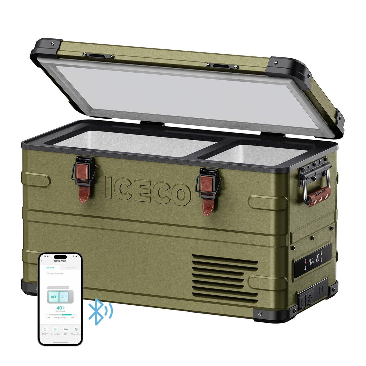 ICECO x Jeep APL35 37QT Dual Zone 12V Fridge Freezer Inca Overland Outfitters