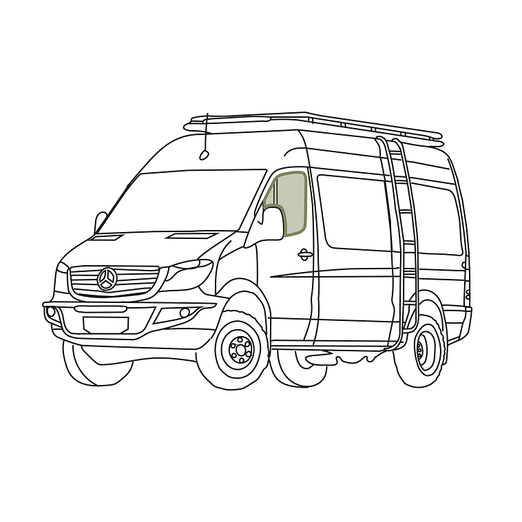Mercedes Sprinter Reflective Front Door Window Cover (Pair) VanEssential
