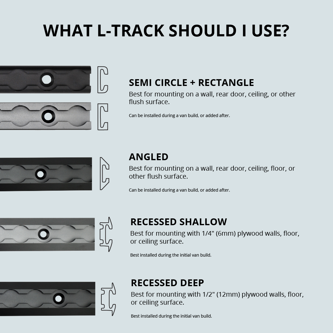 Recessed Deep Venture L-Track (2 Pack) VanEssential