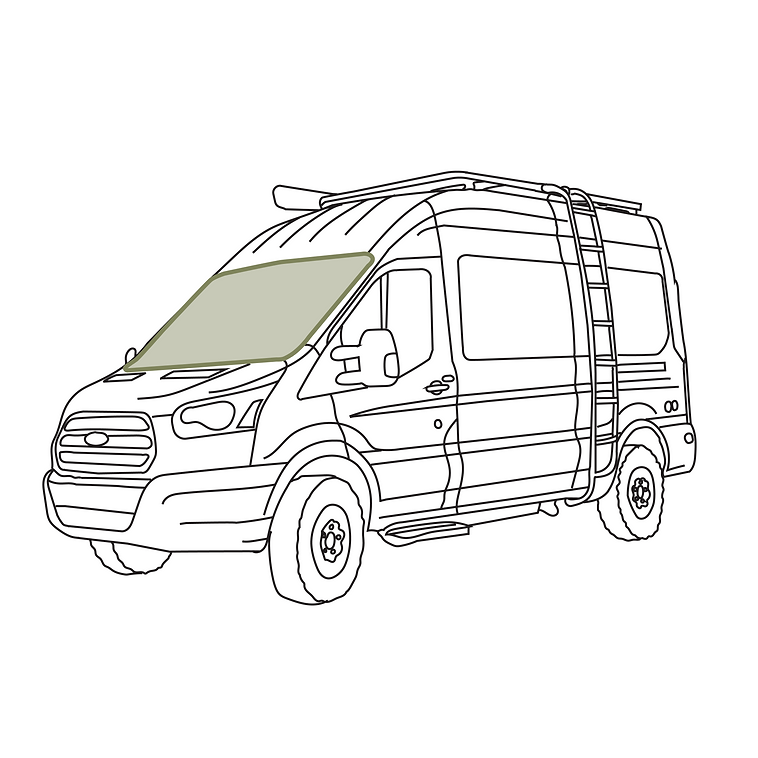 Ford Transit Reflective Front Windshield Cover VanEssential