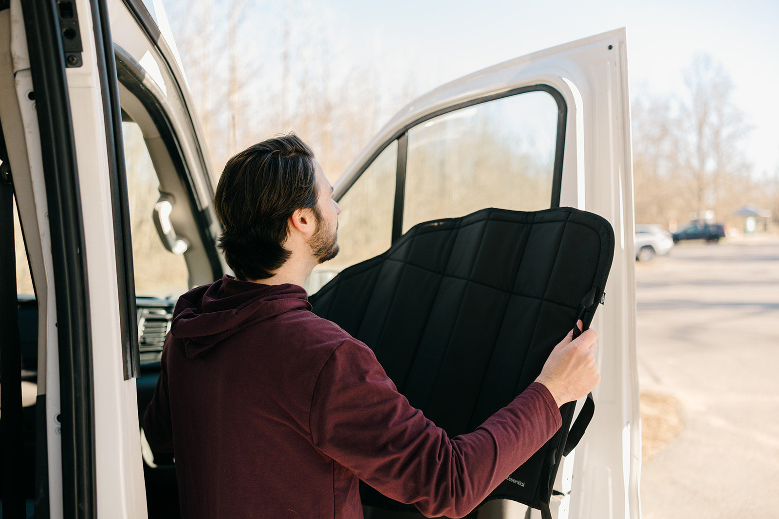 Ford Transit Stealth Front Door Window Covers (Pair) VanEssential