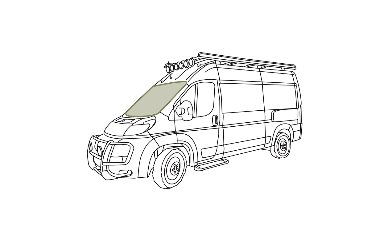 Ram Promaster Reflective Front Windshield Cover VanEssential