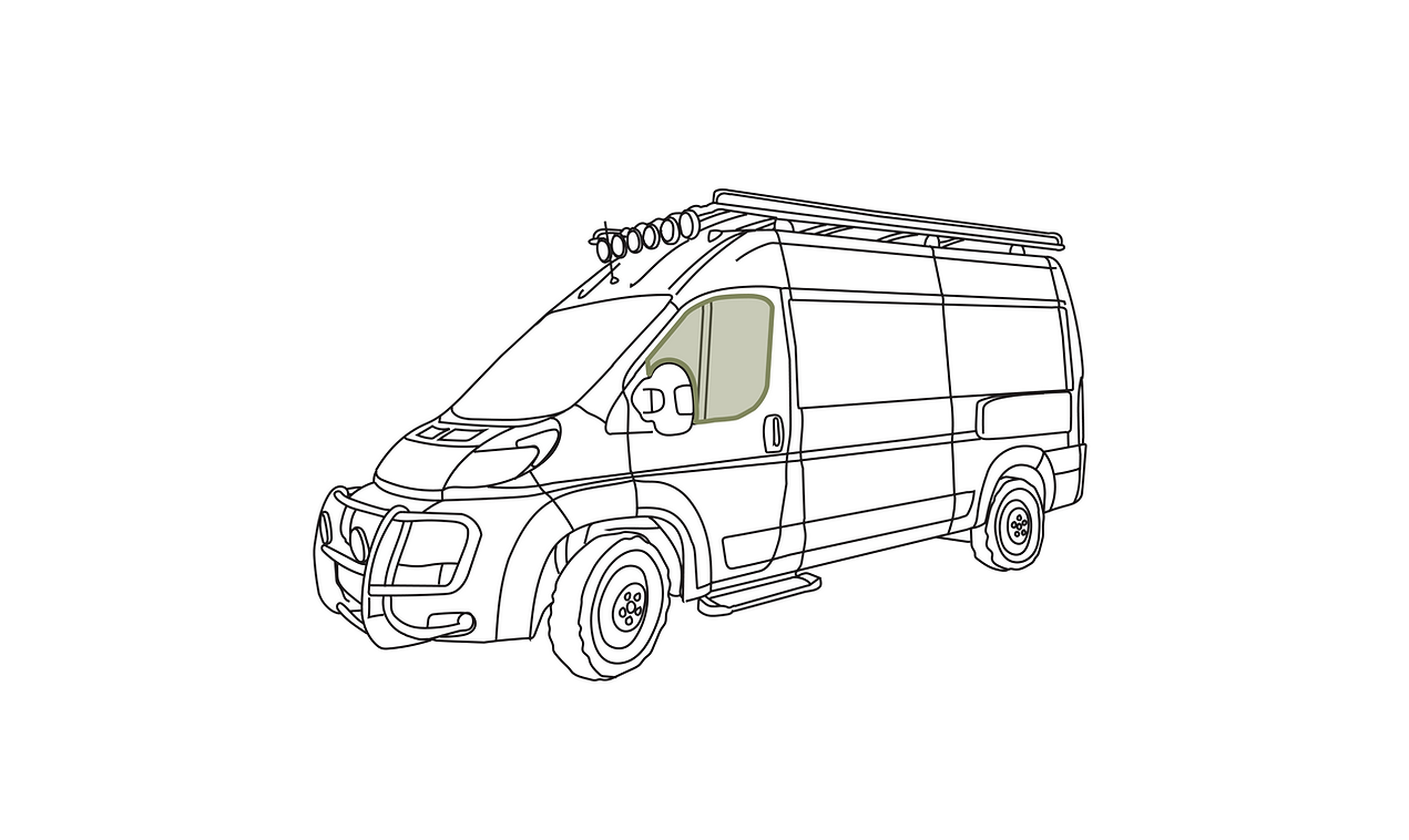 Ram Promaster Reflective Front Door Window Covers (Pair) VanEssential