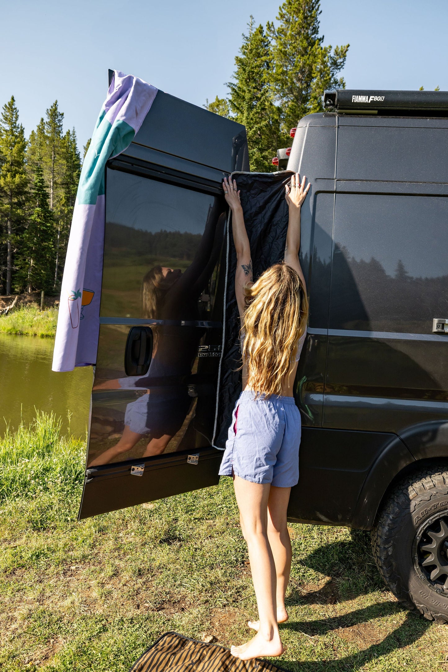 Rear Door Shower Screen VanEssential