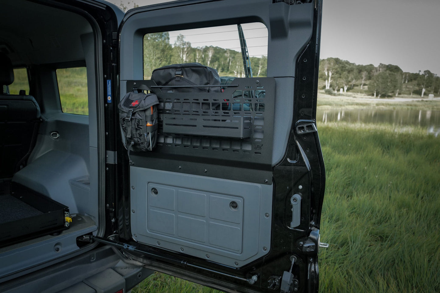 INEOS Grenadier Rear Door MOLLE Panel + Storage Cubby | Passenger Side Canyon Adventure Vans