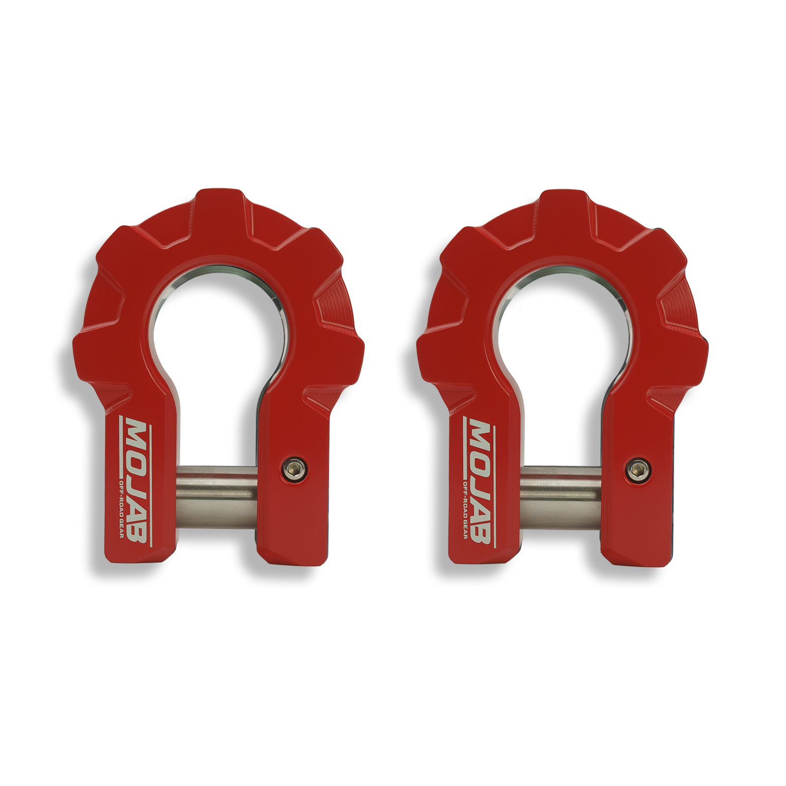 3/4'' Extreme duty Aluminum D-Shackle set (9T)-Ceramic coated (LIFETIME WARRANTY*) MOJAB OFFROAD