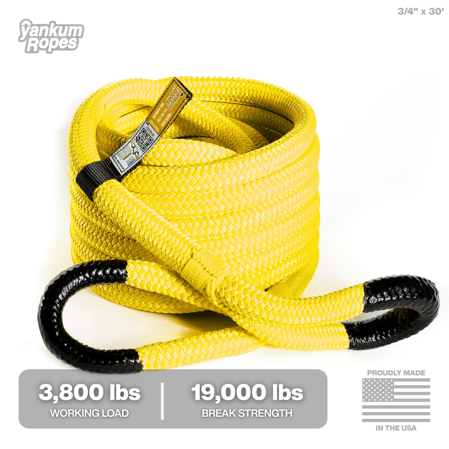 3/4" Kinetic Recovery Rope "Rubber Boa"