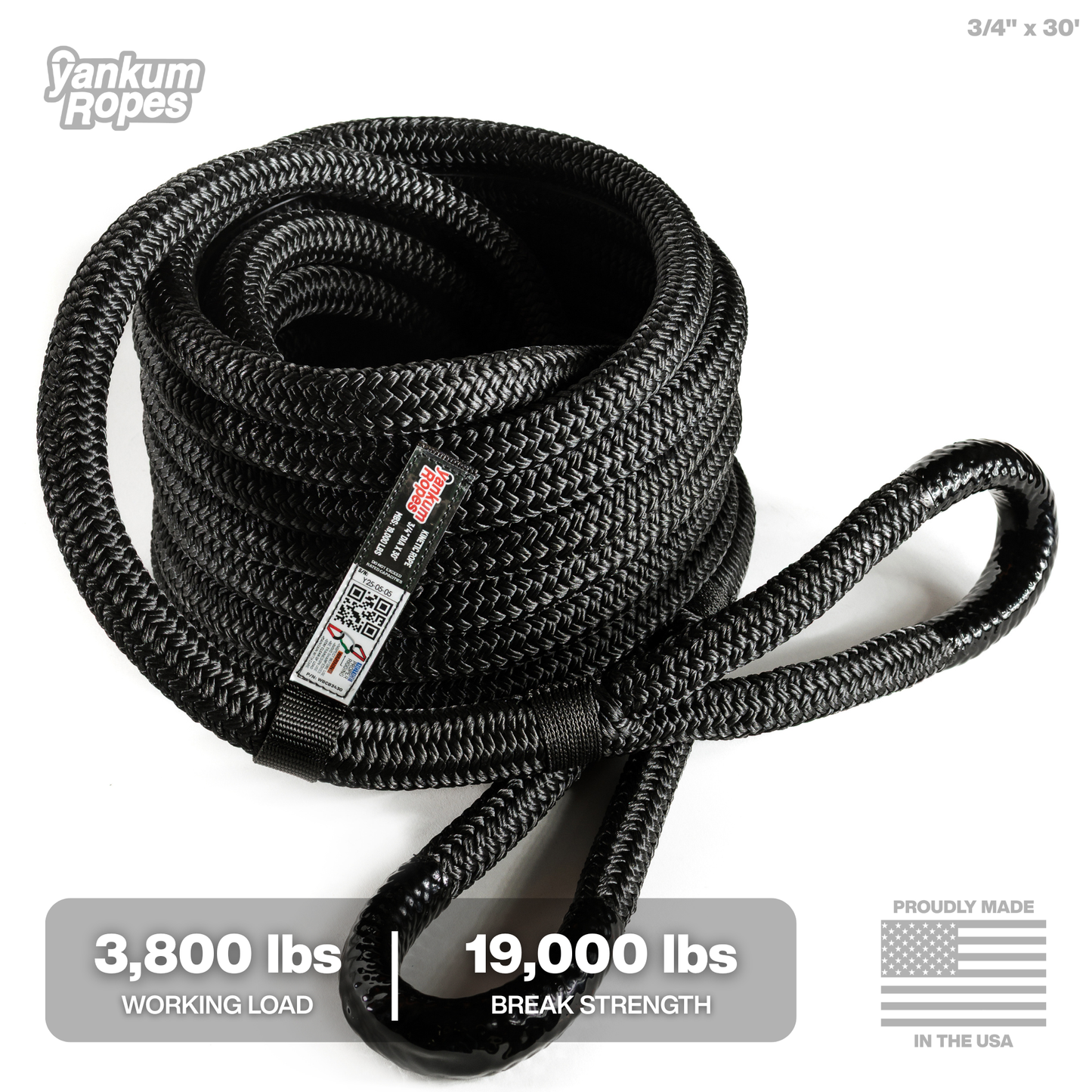 3/4" Kinetic Recovery Rope "Rubber Boa"
