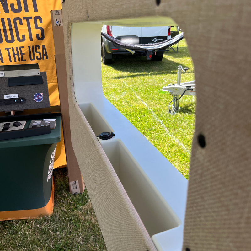 Mercedes Sprinter 10x33 Bunk Window Trim Ring with Storage Cubbies GoCode