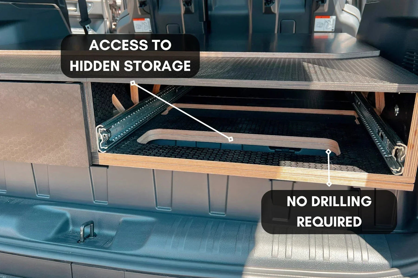 Land Cruiser 250 | Dual Drawer Storage System & Bed Platform | Toyota 2024+ LC250 Solid Wood Worx
