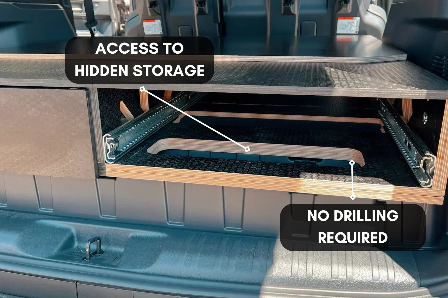 Land Cruiser 250 | Dual Drawer Storage System & Bed Platform | Toyota 2024+ LC250 Solid Wood Worx