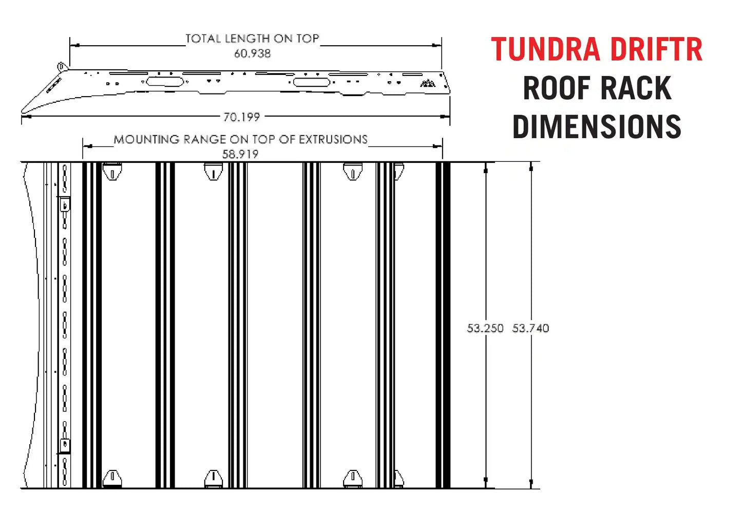 DRIFTR Toyota Tundra Roof Rack (2022-2026) Backwoods Adventure Mods