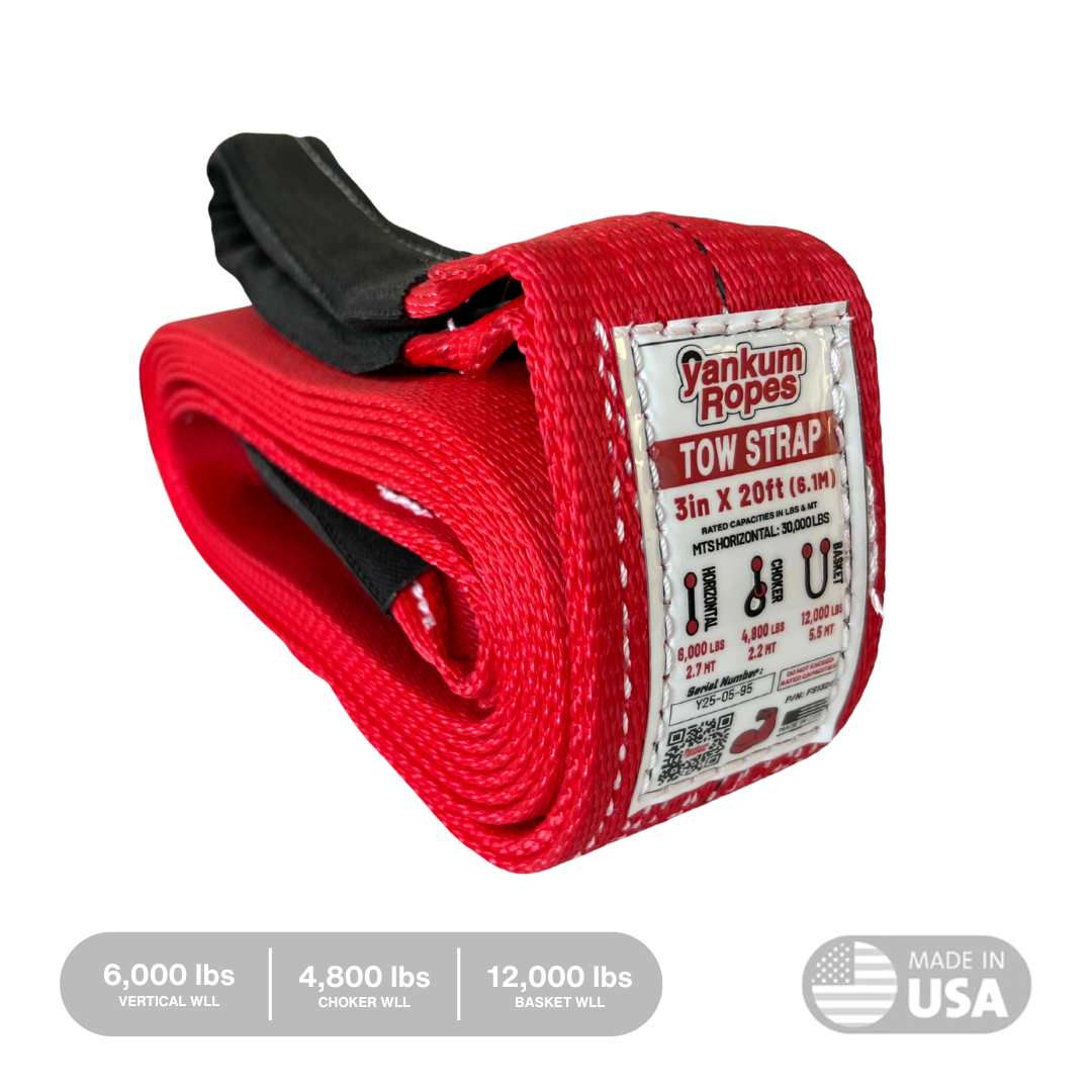 3" x 20' Standard Tow Strap