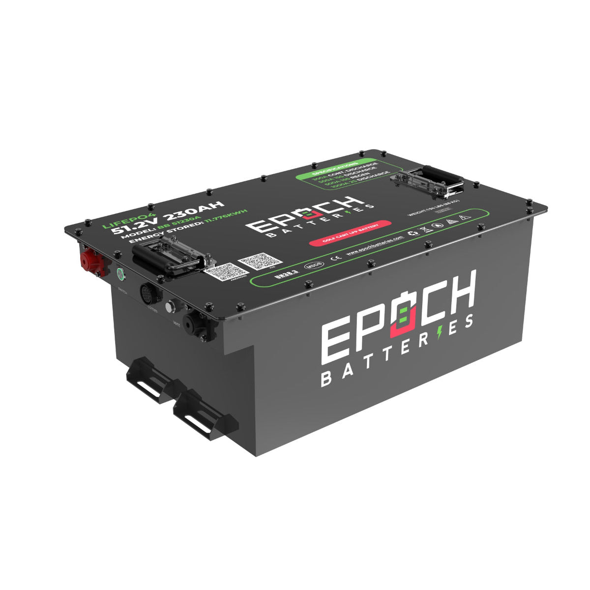 48V 230Ah Golf Cart Battery Complete Kit - Lithium (LiFePO4) Epoch Batteries