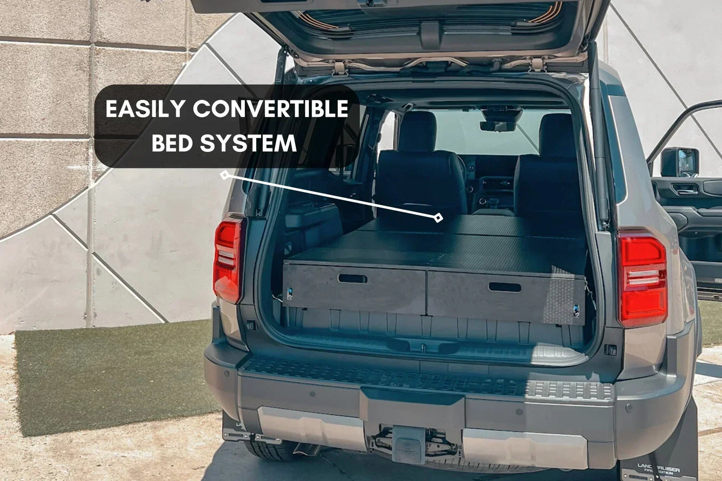 Land Cruiser 250 | Dual Drawer Storage System & Bed Platform | Toyota 2024+ LC250 Solid Wood Worx