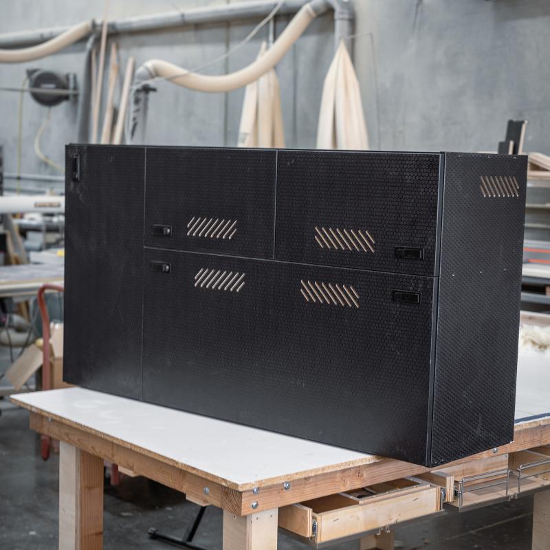 Wheel Well Cabinet - Black Hexply Universal (Outlet)