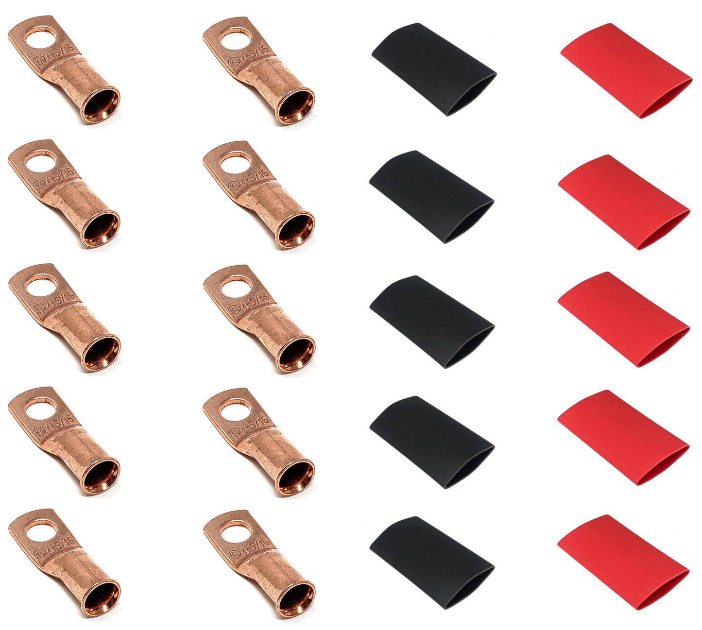 4 Gauge Cable Lugs with Heat Shrink Tubing Kit