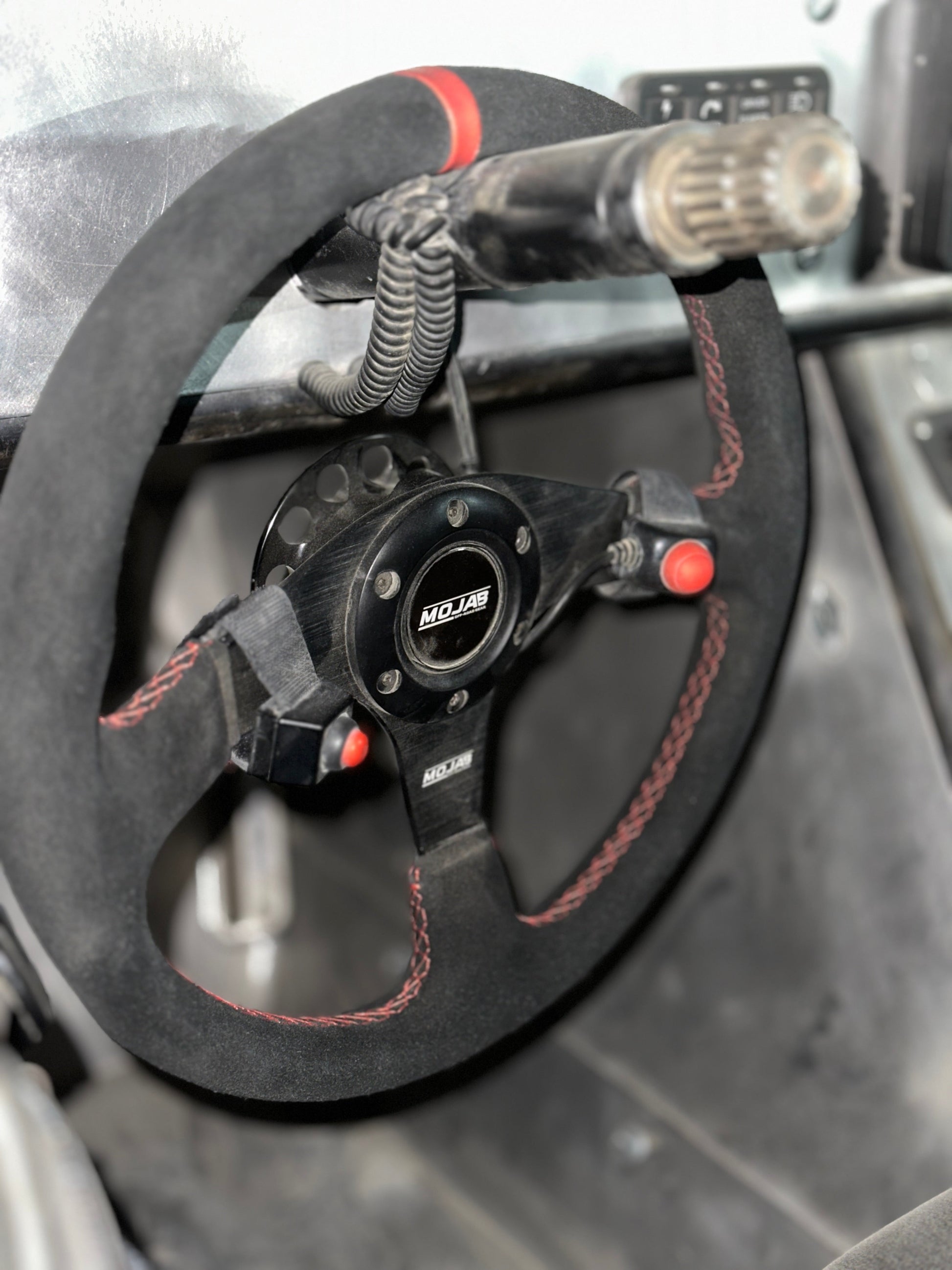 13.5'' MOJAB Flat Steering Wheel Leather or Suede MOJAB OFFROAD