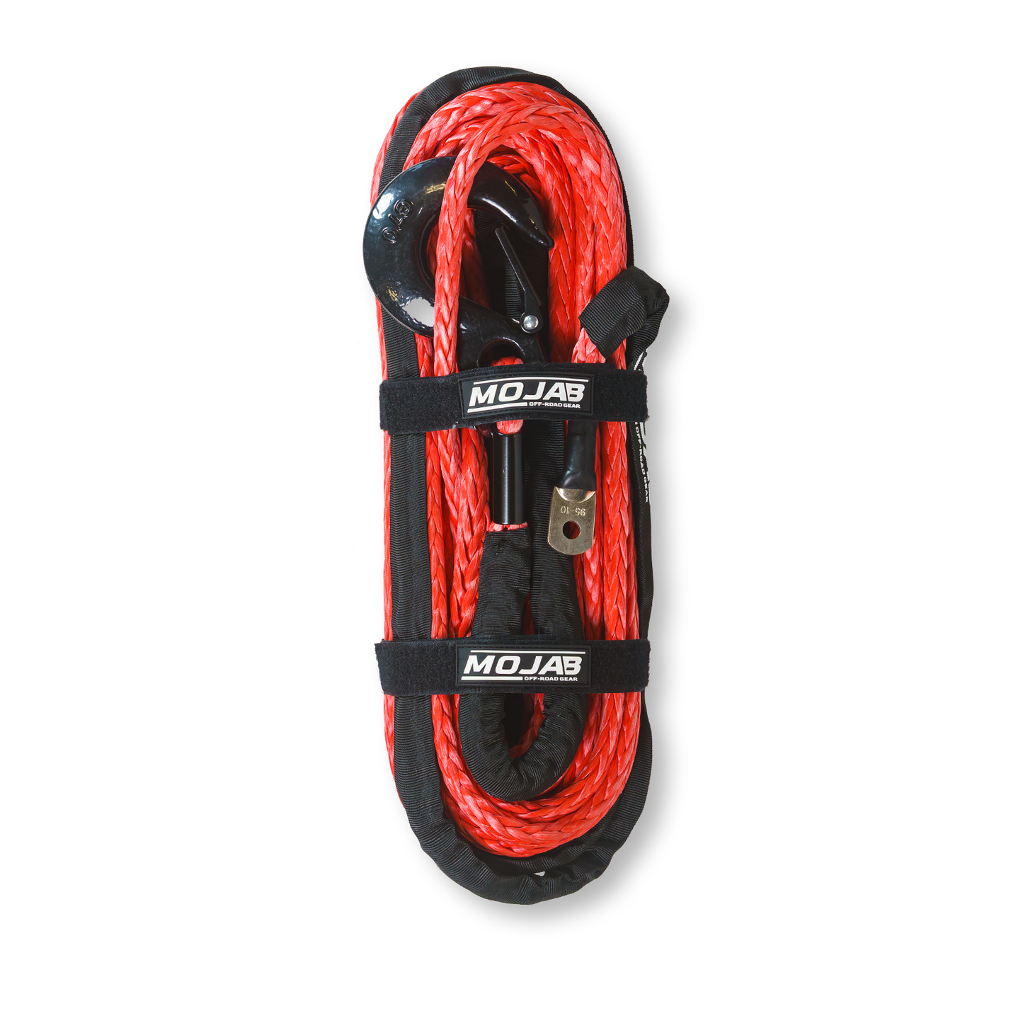 3/8'' x 85' Synthetic Winch Rope with Removeable forged winch hook MOJAB OFFROAD