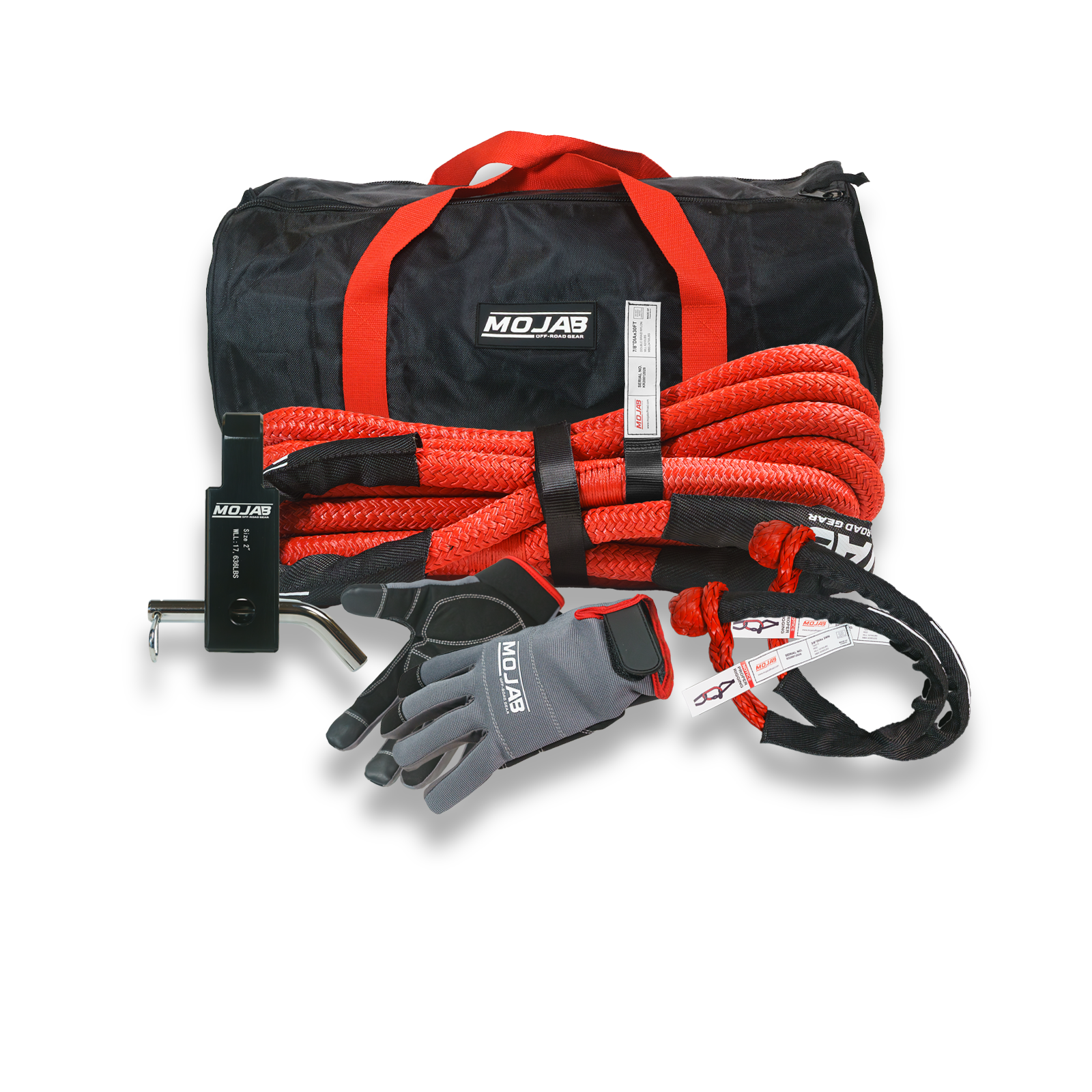 Prime Recovery Kit (5 items +4 Storage bags + 1 Velcro Tape) *Lifetime Warranty MOJAB OFFROAD