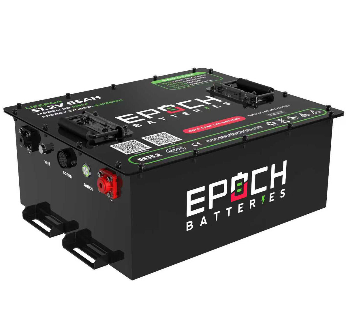 48V 65Ah Golf Cart Battery Complete Kit - Lithium (LiFePO4) Epoch Batteries
