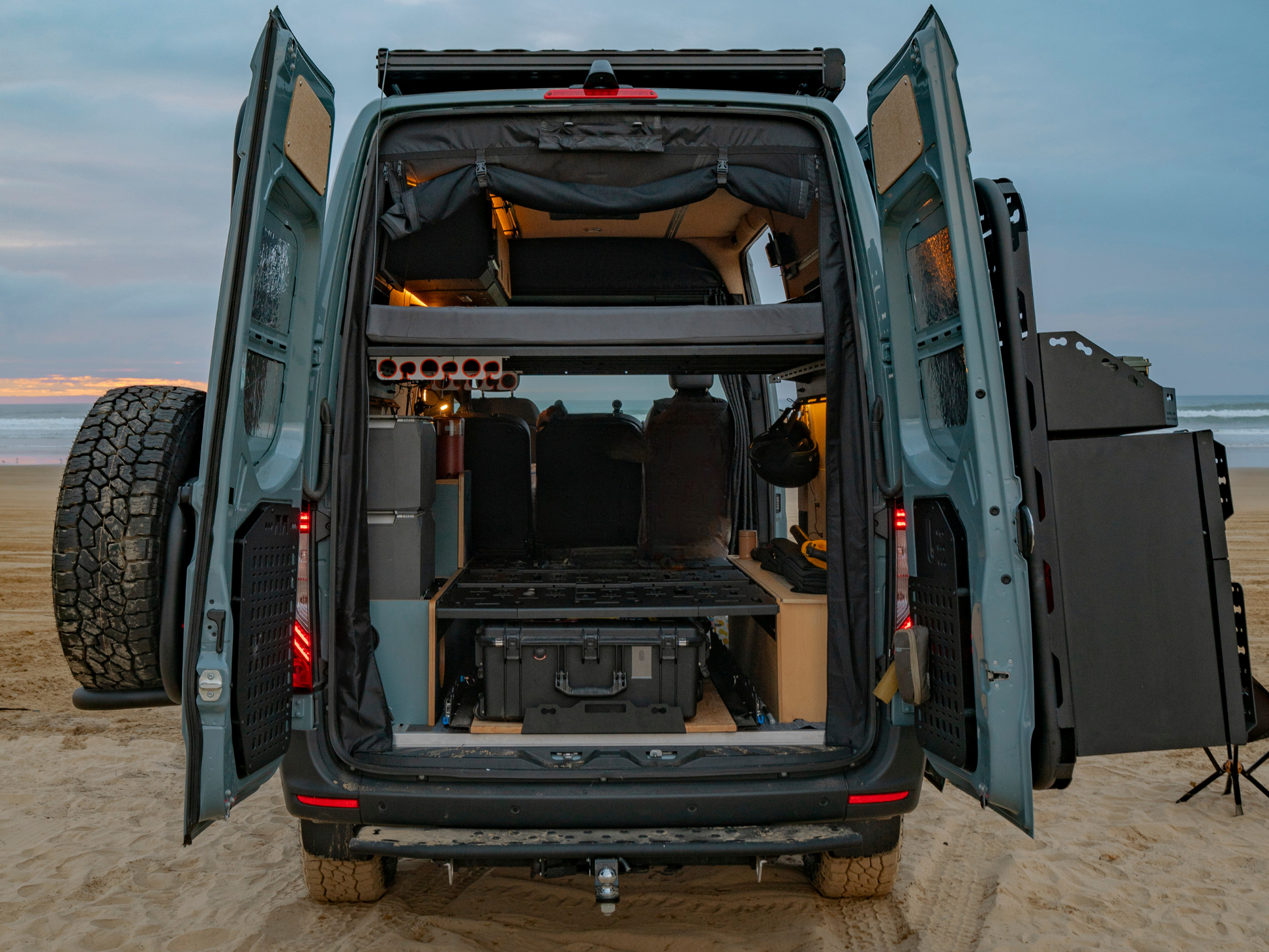 Wheel Well Box Mini Bed For Sprinter, Transit & Promaster White Top Adventures