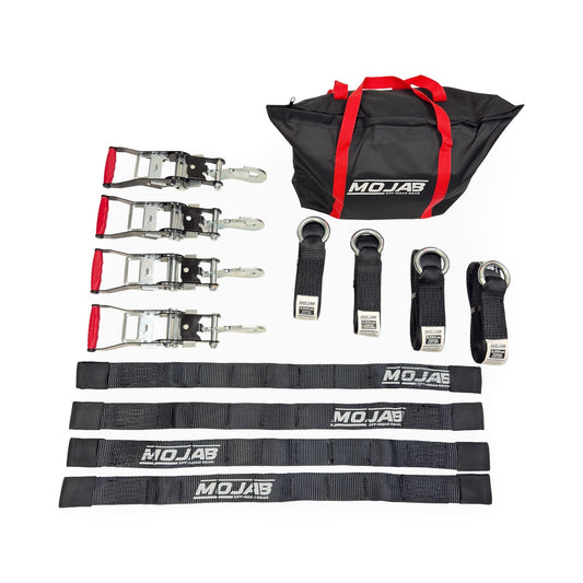 MOJAB LassoLock™ Heavy-Duty Tire Tie Down Kit – 2” × 12’ (Set of 4) MOJAB OFFROAD