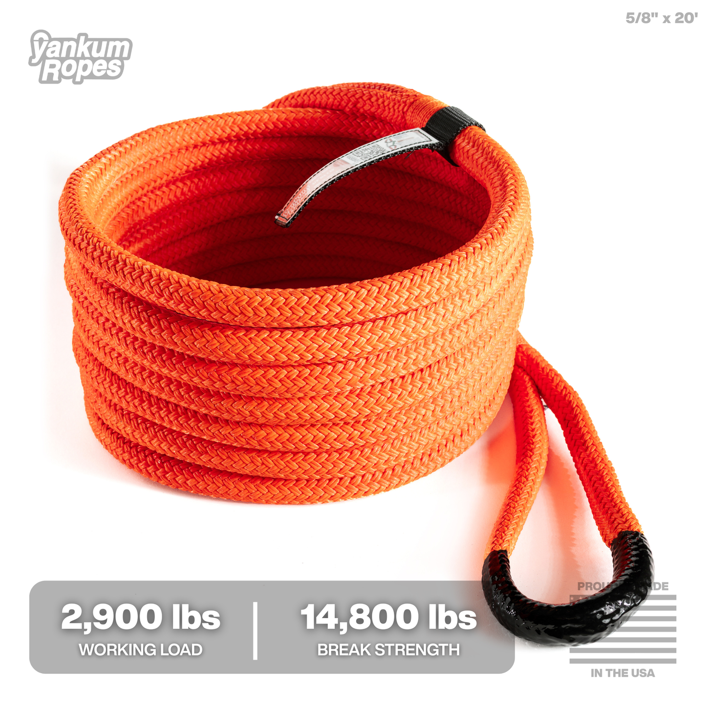 Hi-Vis Kinetic Recovery Rope