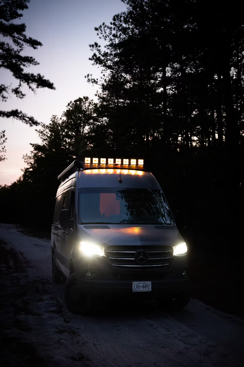 Mercedes Sprinter Roof Rack - Premium Light Bar - 144" High Roof Unaka Gear Co.