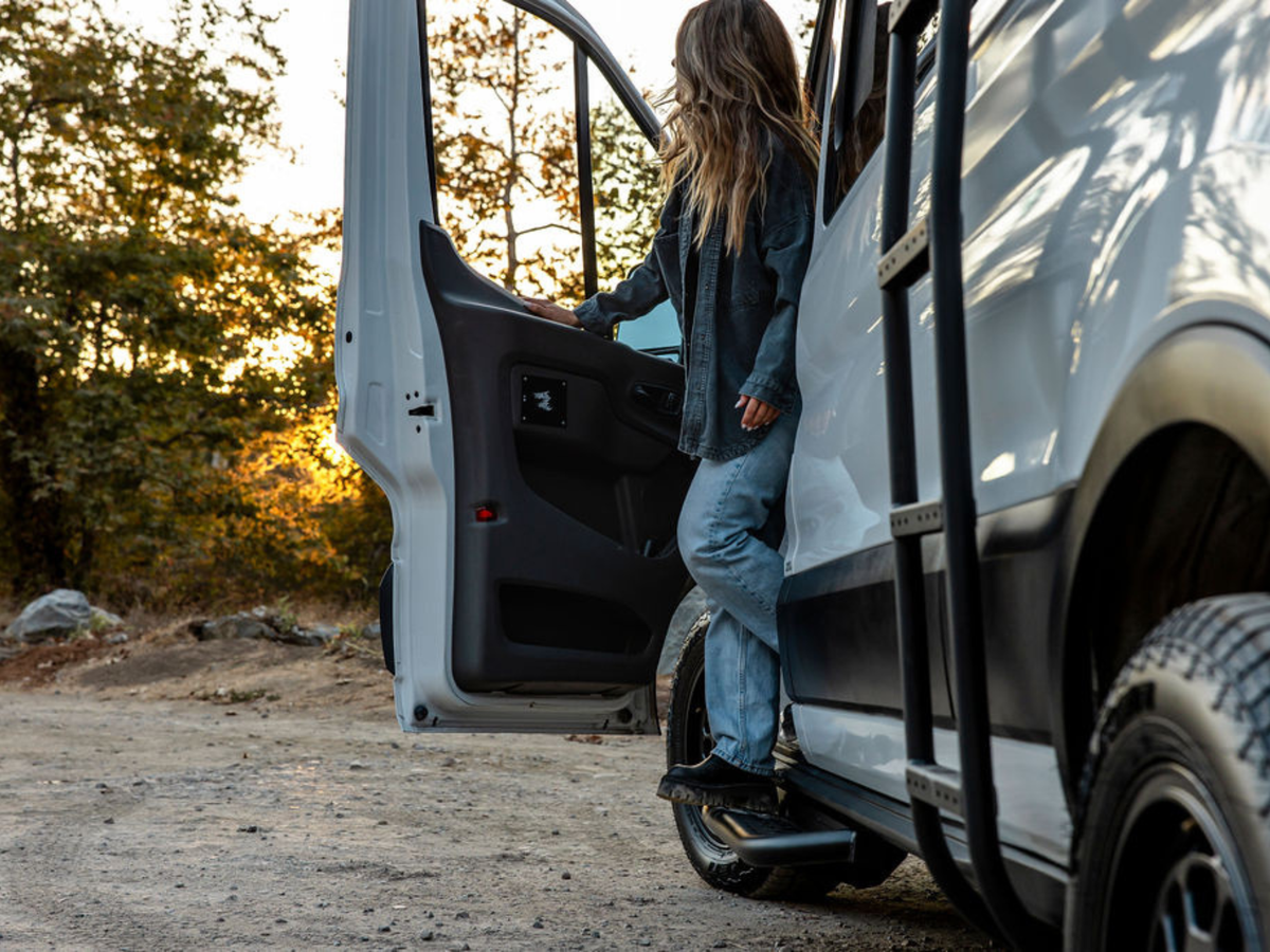 Ford Transit 148" Side Steps White Top Adventures
