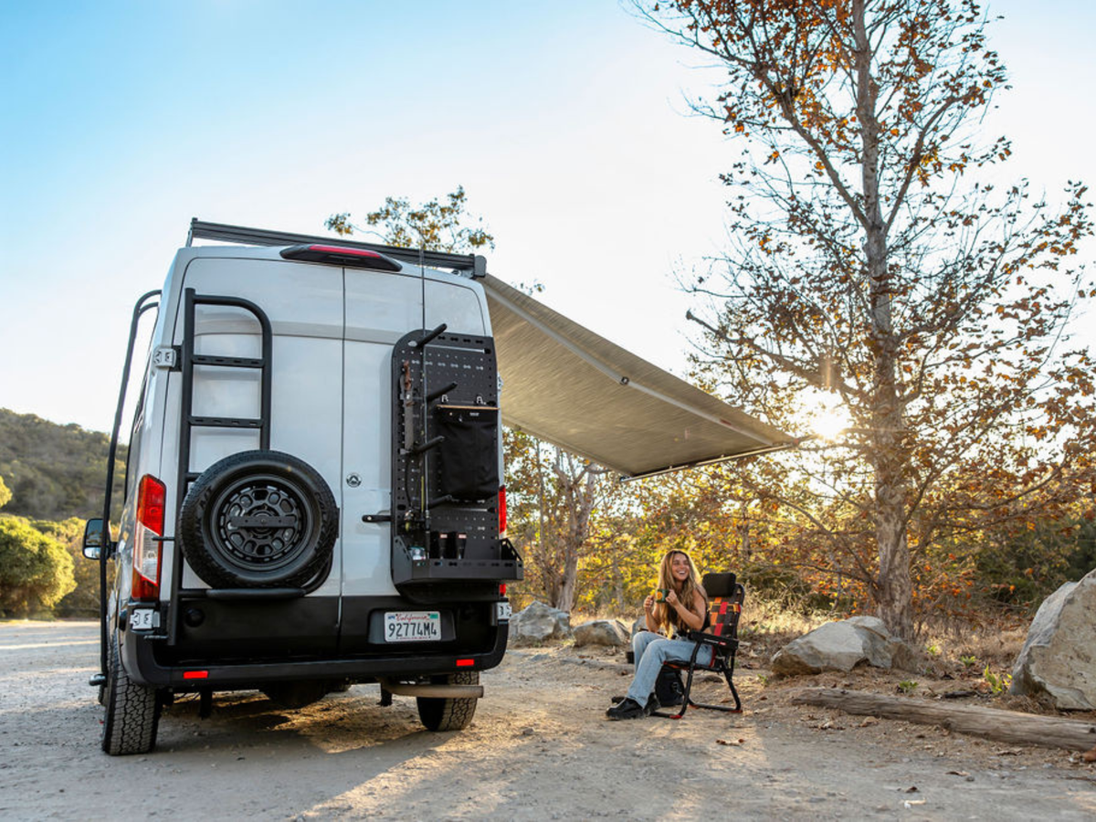 TRANSIT VAN 148" MID ROOF STRATA ROOF RACK White Top Adventures