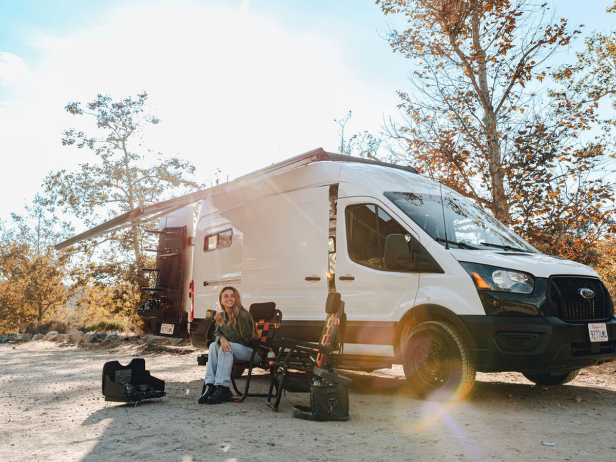 TRANSIT VAN 148" MID ROOF STRATA ROOF RACK White Top Adventures